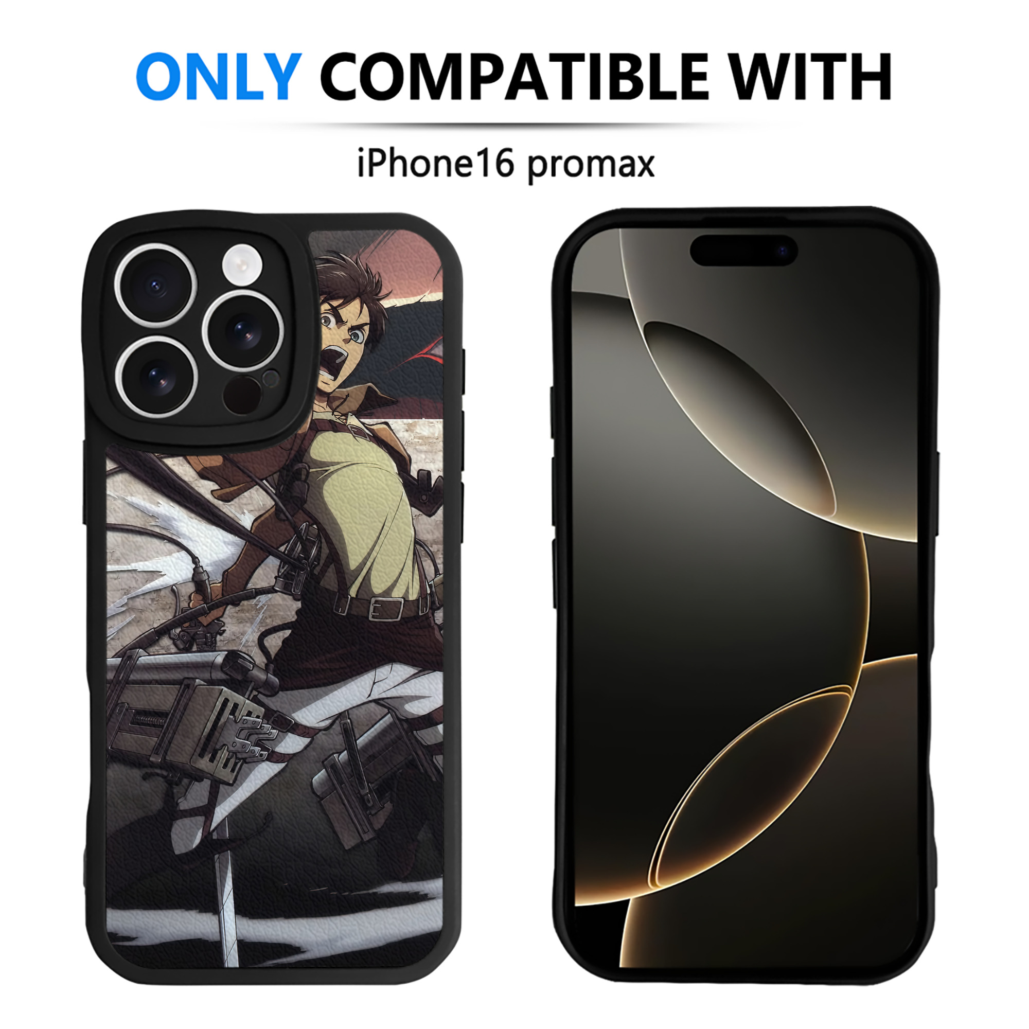 （画像用） 進撃の巨人 Attack on Titan 【iPhone 16シリーズ対応】シリコンスマホケース（レザー調） 材質：シリコン